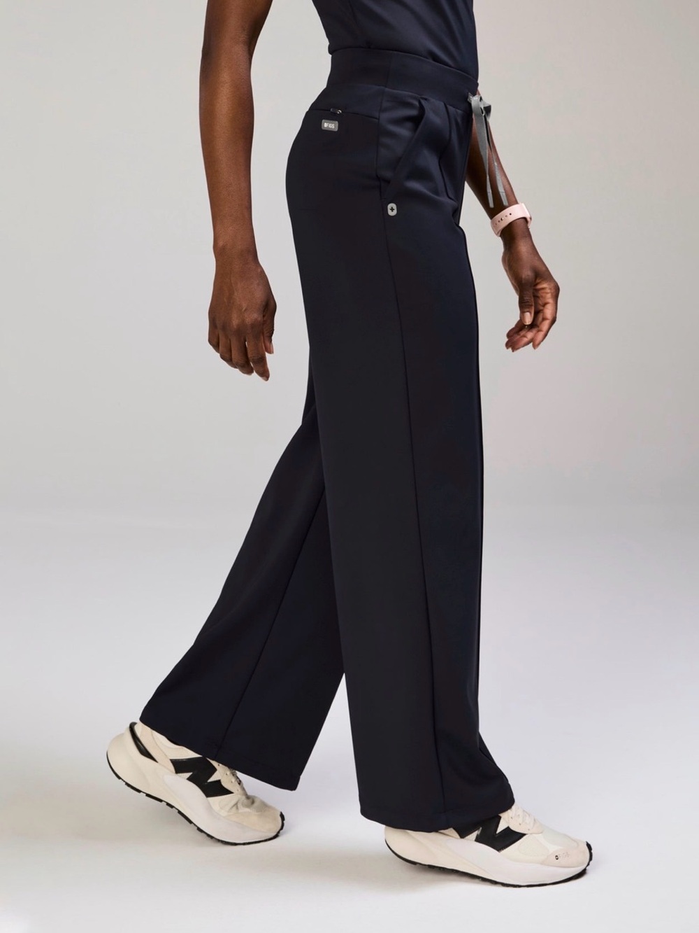 FIGS FormX Salina Wide Leg Scrub Pants Navy Large Tall